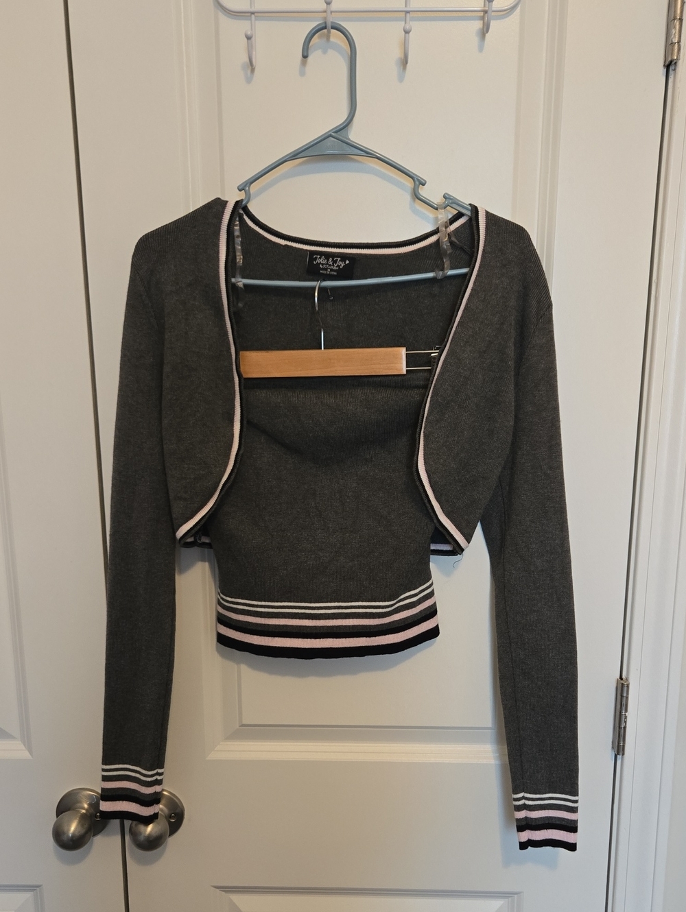 Jolie & Joy Cardigan And Tube Top Set